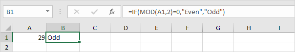 EVEN un ODD programmā Excel