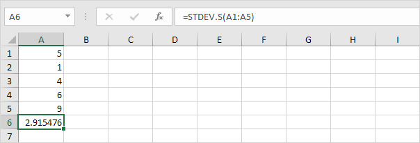 Standardno odstupanje u programu Excel
