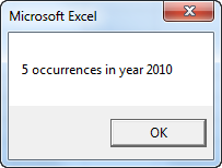 จำนวนปีที่เกิดขึ้นใน Excel VBA
