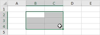 Az Excel tartományban